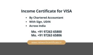 Income Certificate for VISA by CA