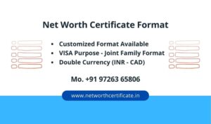 Net Worth Certificate Format for VISA