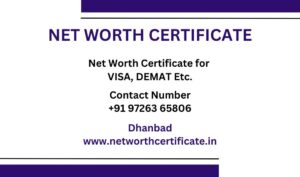 Net Worth Certificate Service in Dhanbad