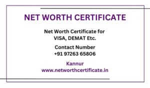 Net Worth Certificate Service in Kannur