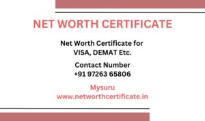 Net Worth Certificate Service in Mysuru