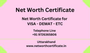 Net Worth Certificate Service in Uttarakhand