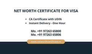 Net Worth Certificate for VISA